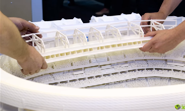 细节惊人的3D打印底特律城市模型：可容纳至少